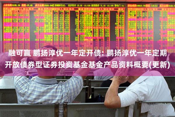 融可赢 鹏扬淳优一年定开债: 鹏扬淳优一年定期开放债券型证券投资基金基金产品资料概要(更新)
